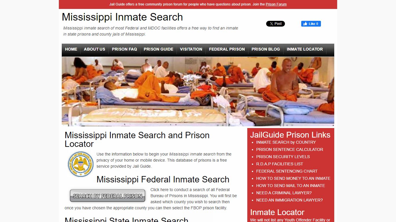 Mississippi Inmate Search and Prison Lookup - Jail Guide